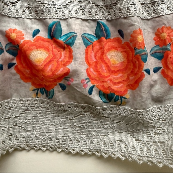 Farm Rio Anthropologie maxi skirt blue grey large - Picture 5 of 10